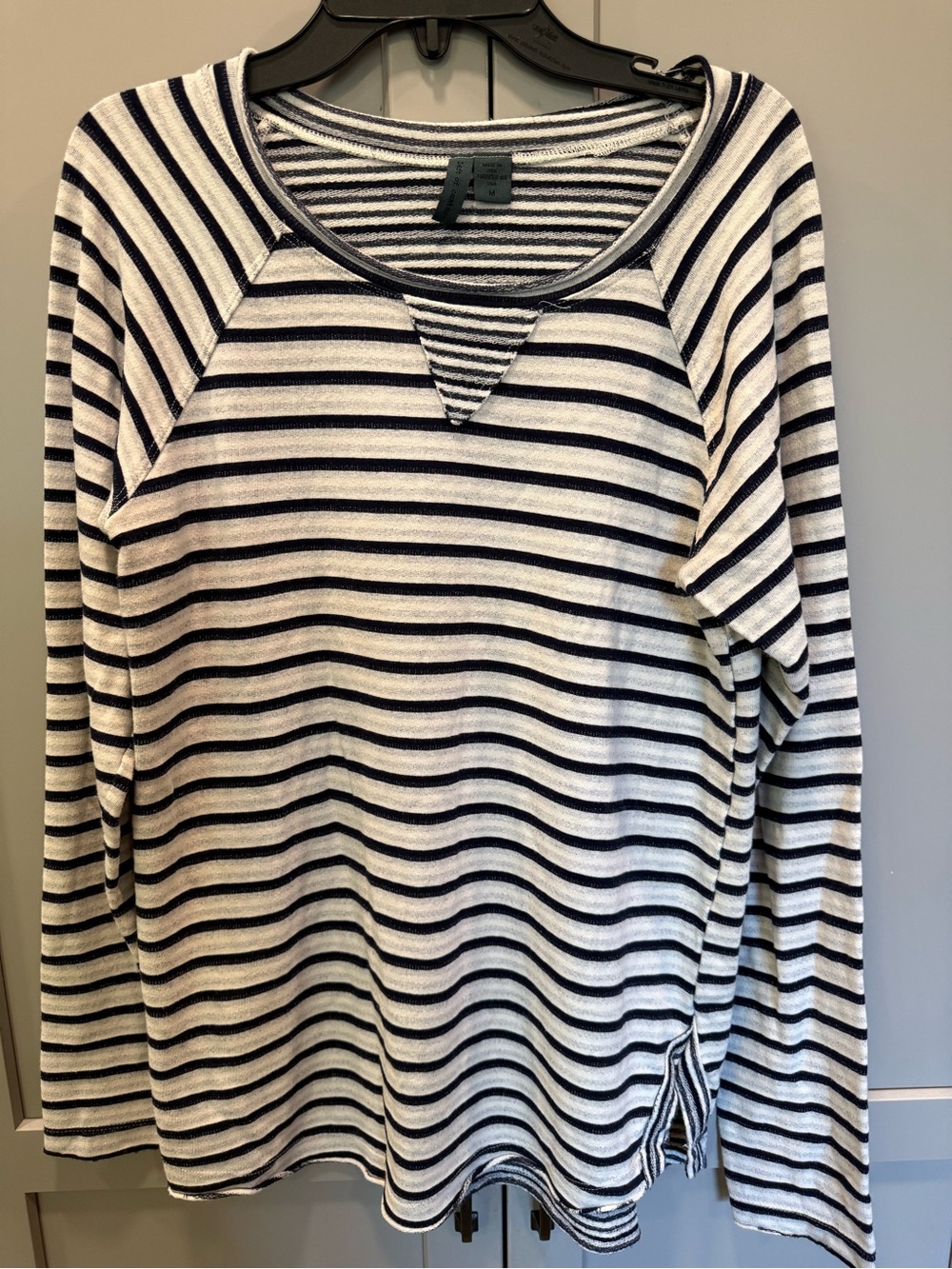 Anthropologie brand Left if Center Striped Long-Sleeve Crewneck Pullover Top